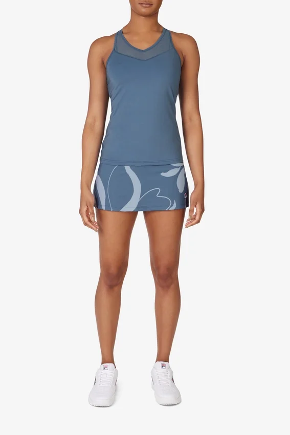 Top da tennis Essential con scollo a vogatore blu