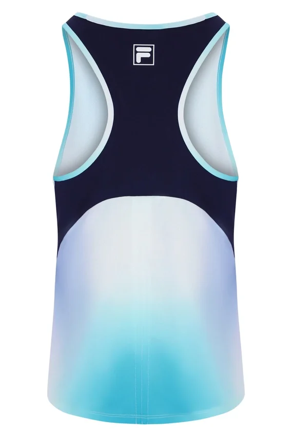 Top da tennis senza maniche da donna Aqua