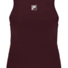 Top da tennis senza maniche da donna color vino
