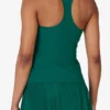 Top da tennis verde con scollo a vogatore