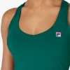 Top da tennis verde con scollo a vogatore