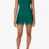 Top da tennis verde con scollo a vogatore