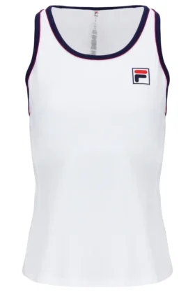 Top Heritage con scollo a vogatore bianco