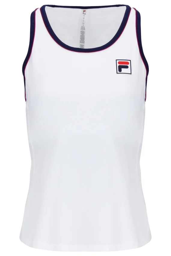 Top Heritage con scollo a vogatore bianco