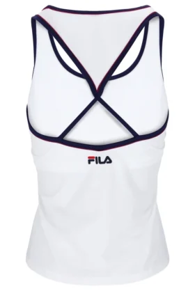 Top Heritage con scollo a vogatore bianco