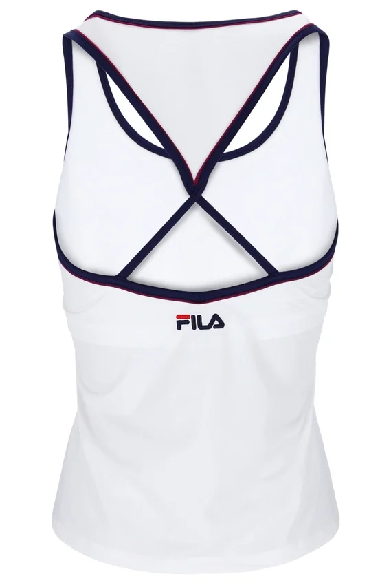 Top Heritage con scollo a vogatore bianco